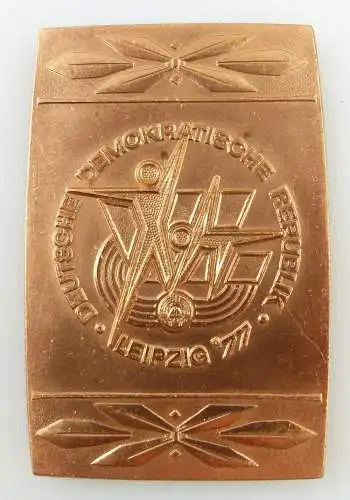 Medaille: DDR Leipzig VI.Turn- und Sportfest 25.-31. Juli '77 bronzefarben e1441