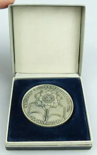 Medaille: 30 Jahre DDR Nationales Jugendfestival der DDR silberfarben, Orden2237