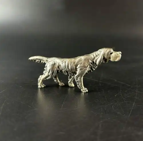 Kleiner Hund aus massivem 800 Silber y0040