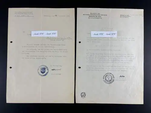 2 sehr schöne alte DDR Urkunden Arbeitsrichter 1949 und 1953 y0018