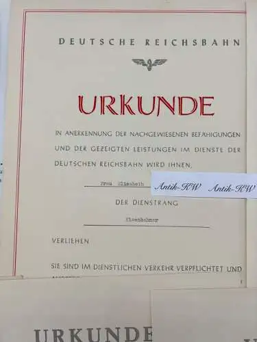 Original DDR Urkunden Konvolut verschiedene Personen sehr schön y0015