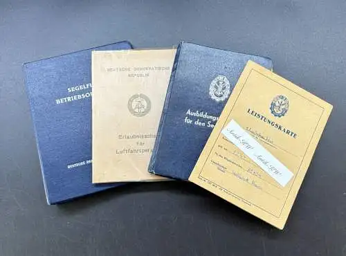 DDR GST Ausbildungsnachweis Flugbuch Erlaubnisschein Leistungskarte selten y0008