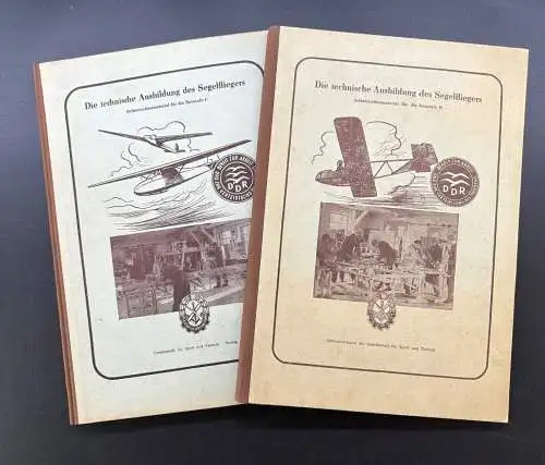 2 Lehrbücher technische Ausbildung des Siegelfliegers GST Baustufe B und C y0007