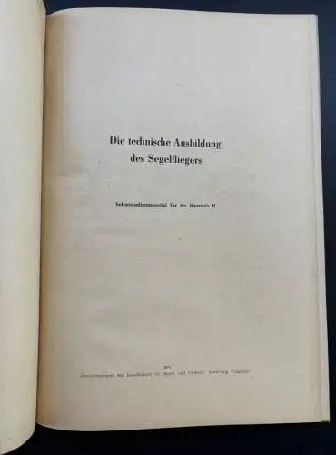 2 Lehrbücher technische Ausbildung des Siegelfliegers GST Baustufe B und C y0007