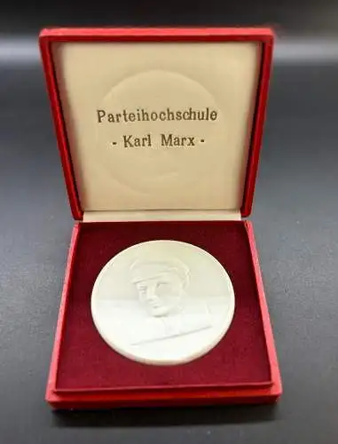 DDR Medaille Parteihochschule Karl Marx mit Porträt Ernst Thälmann y0075