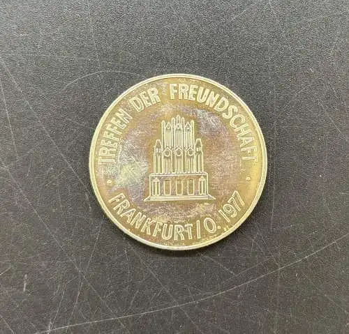 Medaille Treffen der Freundschaft Frankfurt Oder in OVP 1977 FDJ y0054