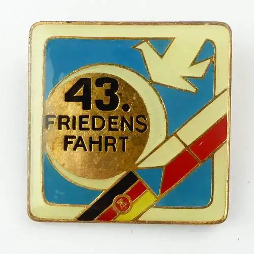 #e7961 DDR Abzeichen: 43. Friedensfahrt bronzefarben