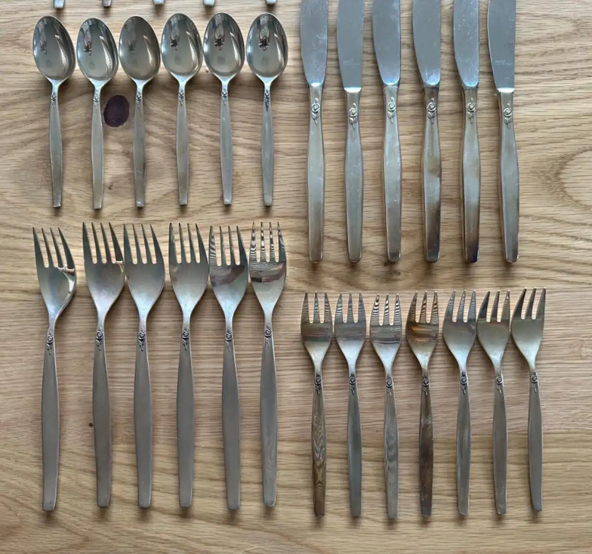 K012 altes 32 teilges Besteck BSF 90er Slberauslage Bremer Silberwarenfabrik 1