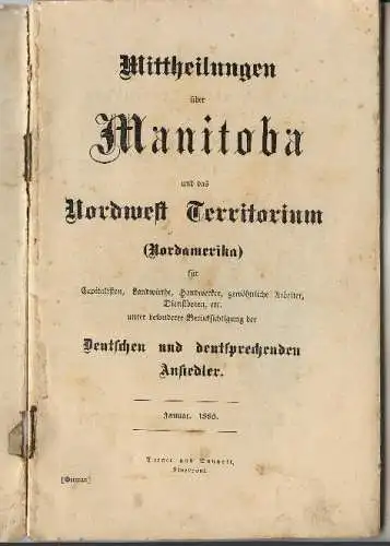 Anleitung z. Auswanderung Sachsen/Leisnig nach Amerika