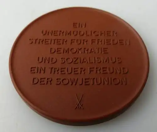 Meissen Medaille im Etui: W. Pieck, Ein unermüdl. Streiter für Frieden Orden1269