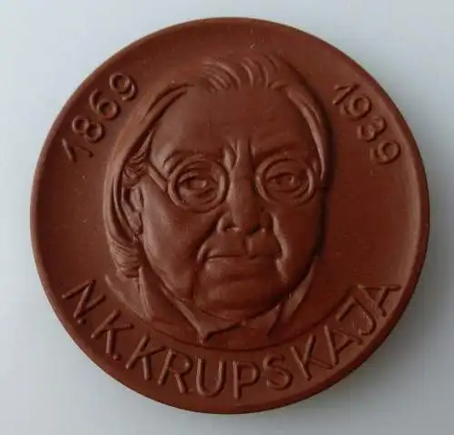 Meissen Medaille: N. K. Krupskaja 1869-1939 Akademie der pädagogische, Orden2727