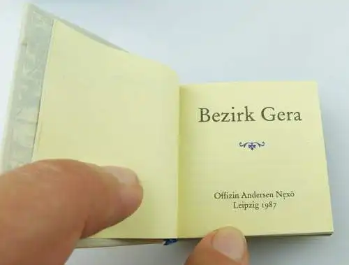 Minibuch : Bezirk Gera, Verlag Zeit im Bild Dresden 1987  /r639