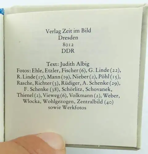 Minibuch : Bezirk Gera, Verlag Zeit im Bild Dresden 1987  /r639