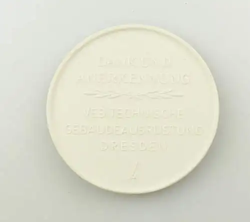 e12132 Meissen Medaille sozialistisch arbeiten und leben TGA Dank Anerkennung