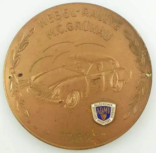 E11122 Alte DDR Medaille Nebel Rallye MC Grünau 1962 ADMV Motorsport Verband