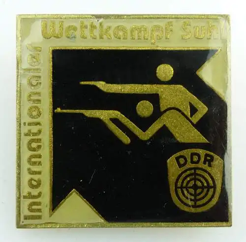 #e3327 Abzeichen Internationaler Wettkampf Suhl DDR Sportschießen, Schützensport