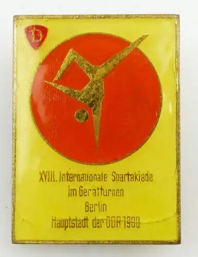 #e3324 Abzeichen XVIII. Internationale Spartakiade Berlin 1980 Dynamo