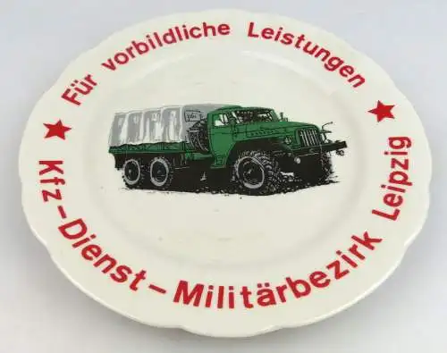 Andenkenteller: Für vorbildl. Leistungen, Kfz-Dienst Militärbezirk Leipzig so215