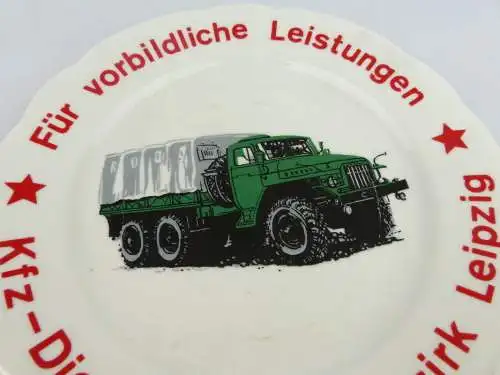 Andenkenteller: Für vorbildl. Leistungen, Kfz-Dienst Militärbezirk Leipzig so215