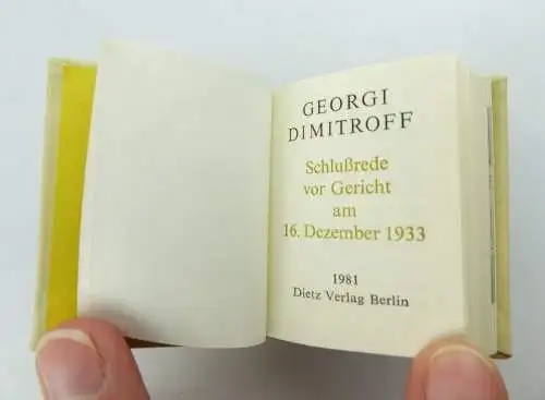 Minibuch : Georgi Dimitroff Schlussrede vor Gericht - Dietz Verlag Berlin e336