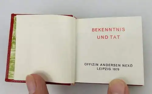 Minibuch: Bekenntnis und Tat Offizin Andersen Nexö bu0971