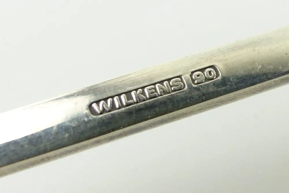 #e2288 Wilkens Soßenkelle in 90er Silberauflage mit Friesen- /Ostfriesenmuster 6