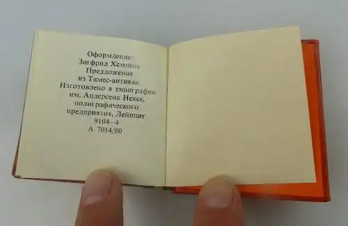 Minibuch Buch auf russischer Sprache DDR Offizin Andersen Nexö bu0383