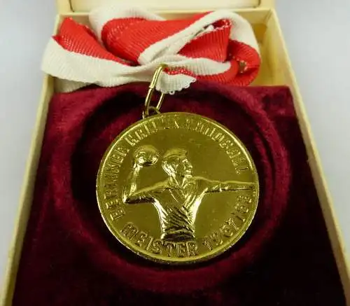 Medaille: Berliner Hallenhandball Meister 1967/68, goldfarben, Orden1317