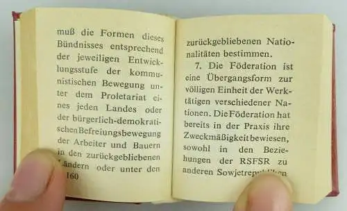 Minibuch: W.I. Lenin Zur Bildung der UdSSR Dietz Verlag Berlin 1972 Buch1558