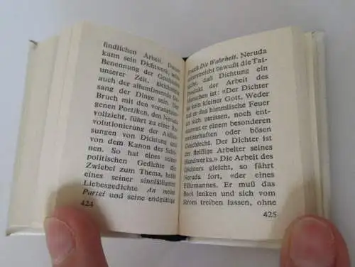 Minibuch Pablo Neruda Gedichte mit Danksagung innenliegend bu0154