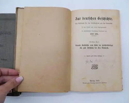 3 Bücher Zur deutschen Geschichte Ernst Jahn Breslau 1919 e12455