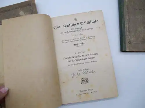 3 Bücher Zur deutschen Geschichte Ernst Jahn Breslau 1919 e12455