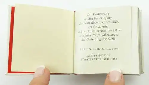 E11268 Minibuch Deutsche Demokratische Republik mit Vorwort zur Erinnerung an