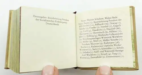 E11267 Minibuch Havelbezirk Potsdam mit Widmung Neuer Weg Offizin Andersen Nexö