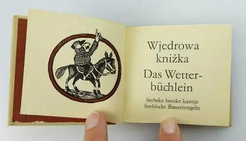 Minibuch: Das Wetterbüchlein - sorbische Bauernregel - sorbisch - deutsch e193