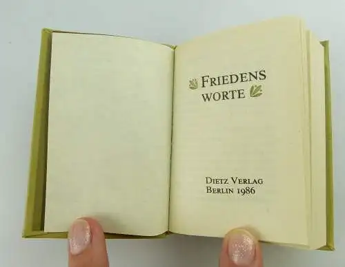 Minibuch:  Friedensworte Dietz Verlag Berkin 1986 e182