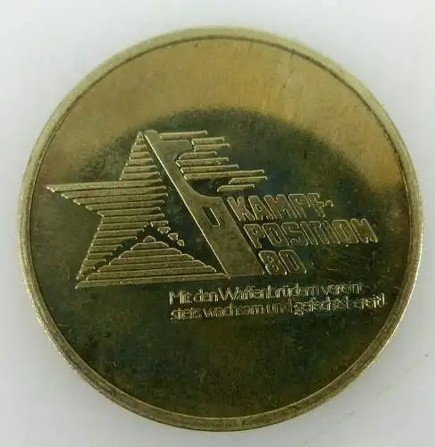 Medaille Kampfposition 80 mit den Waffenbrüdern vereint stets Wachsam und gefech