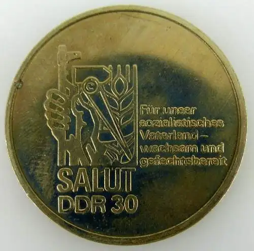 Medaille Salut DDR 30 für unser sozialistisches Vaterland- wachsam und gefechtsb