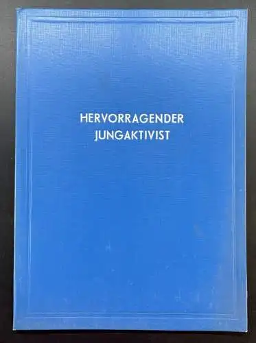 Original alte DDR Urkundenmappe Hervorragender Jugendaktivist y0092