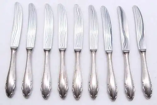 9 Messer Eßmesser WMF versilbert 90 er Auflage  H300