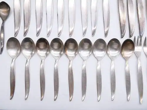 e12499 BSF Besteck Platura versilbert 53 Teile mit Vorlegern