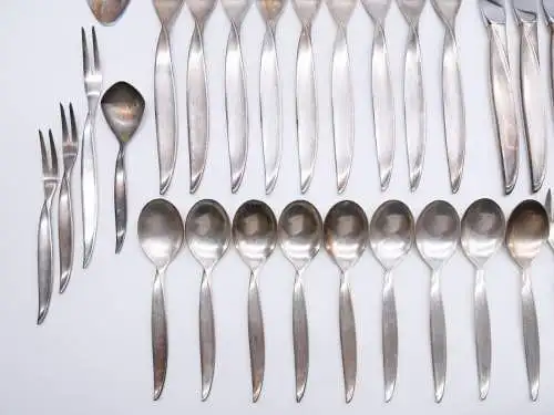 e12499 BSF Besteck Platura versilbert 53 Teile mit Vorlegern