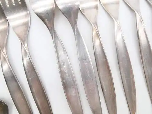 e12499 BSF Besteck Platura versilbert 53 Teile mit Vorlegern