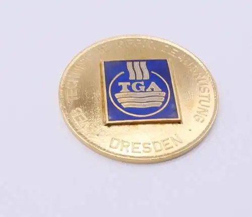 e12483 DDR Medaille VEB technische Gebäudeausrüstung Dresden TGA