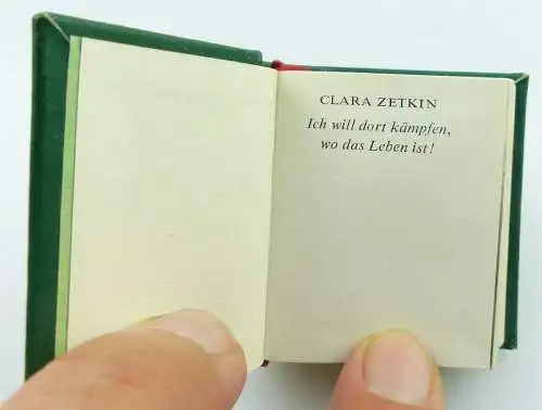 Minibuch Clara Zetkin Ich will dort Kämpfen wo das Leben ist Berlin 1980 /r609