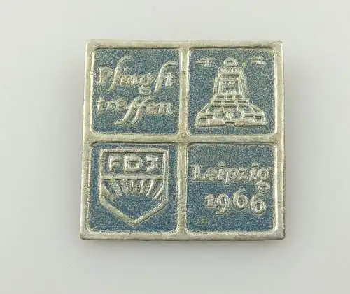 e12375 Seltenes Abzeichen aus Pappe Pfingsttreffen FDJ Leipzig 1966 DDR