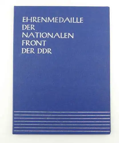 e12356 Urkunde für Ehrenmedaille der Nationalen Front der DDR Berlin 1982