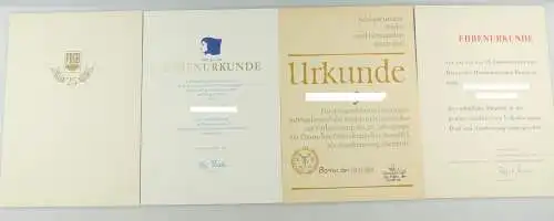 E12316 Position DDR Urkunden 28 Stück Oberlehrerin mit Ehrentitel Beförderung