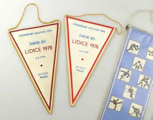 e12307 4 alte Wimpel CSSR Lidice 1976 1978 