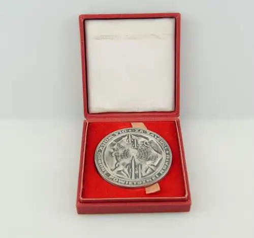 e12299 Alte polnische Militärmedaille silberfarben mit Schachtel 